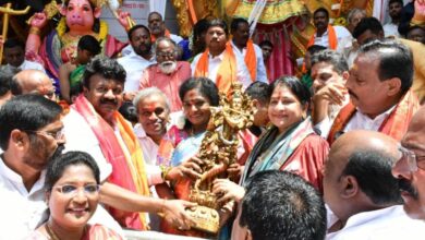 Telangana Guv, ministers attend first pooja at Khairtabad Ganesh