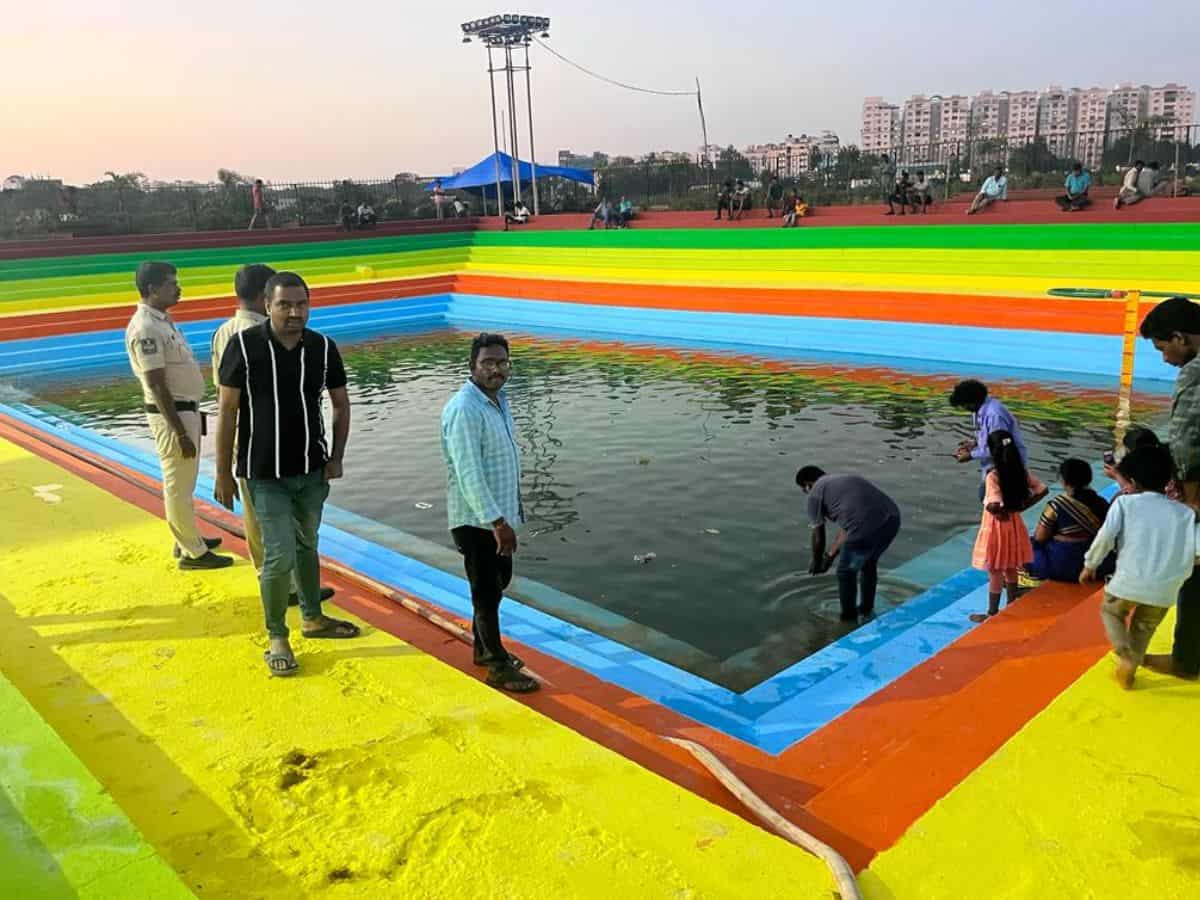 GHMC sets portable ponds for Ganesh immersion at 72 locations