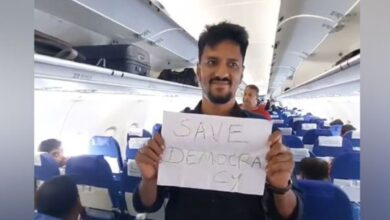 TDP worker stages protest inside plane against Naidu’s arrest; detained