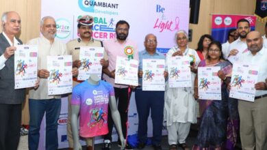 Global Cancer awareness run in Hyderabad on October 8