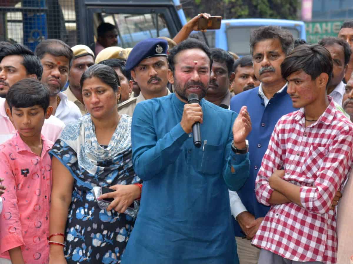 Hyderabad: Kishan Reddy slams BRS over home guard self-immolation incident