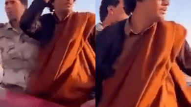 Video: Look-alike of Muammar Gaddafi roams the streets of Libya