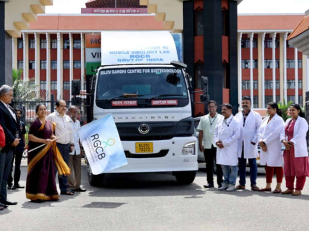 RGCB rolled out a fully-equipped mobile virology testing laboratory