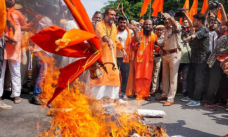 Sanatan Dharma row: Hindu saints stage protest in Delhi