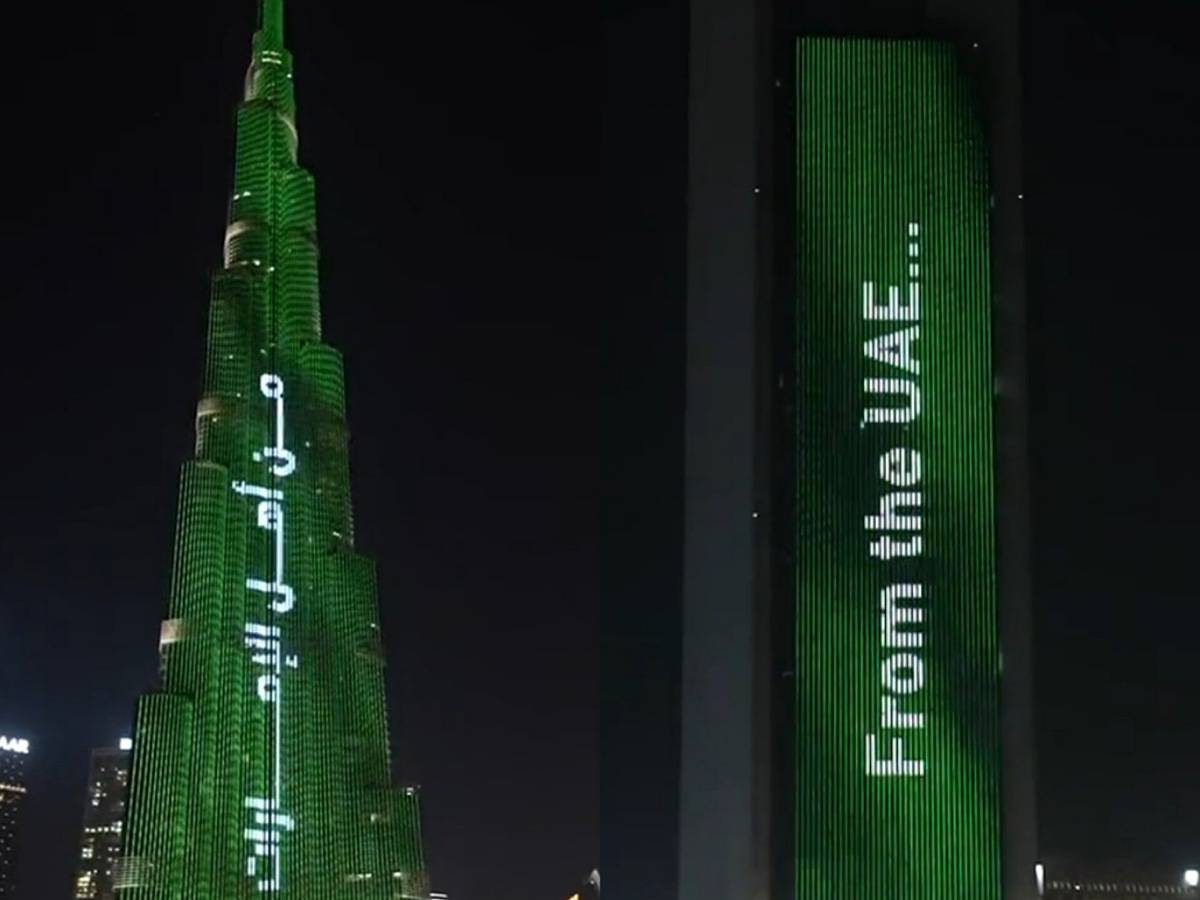 Watch: UAE landmarks light up in solidarity with flood-hit Libya