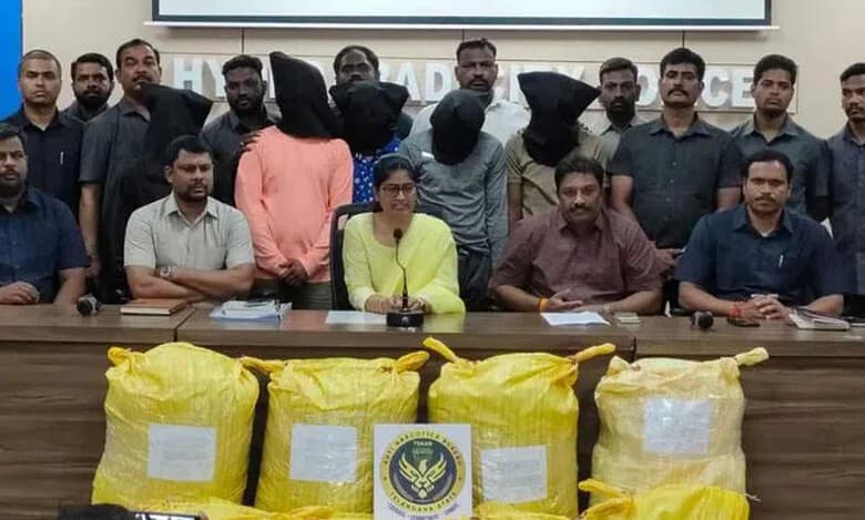 Telangana: Five from Maharashtra held with 208 kg ganja
