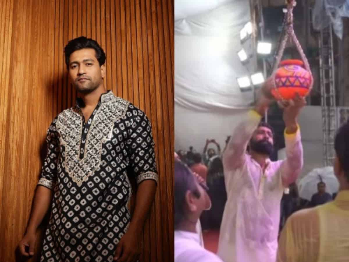 Janmasthmi 2023: Vicky Kaushal attends Dahi Handi event amid heavy rains