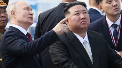 Vladimir Putin and North Korea leader Kim Jong-un