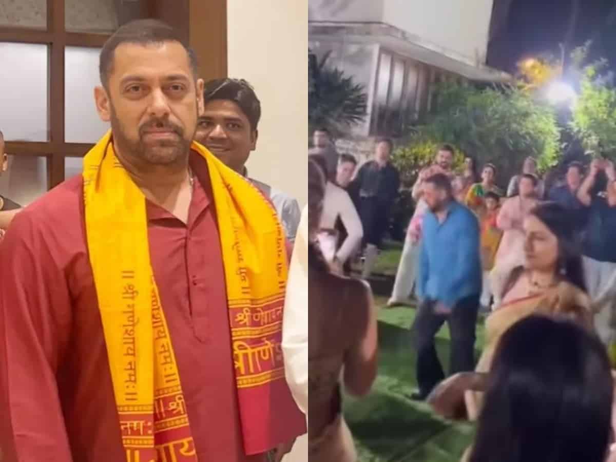 Viral Video: Salman Khan dances to dhol beats during Ganesh puja