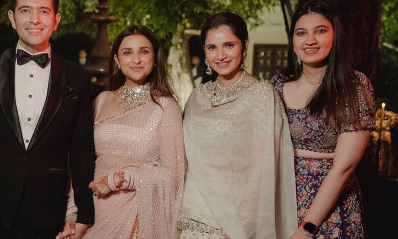 In pic: Sania Mirza, Anam Mirza at Parineeti Chopra's reception