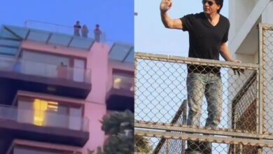 Watch: Shah Rukh Khan spotted chilling at Mannat's terrace