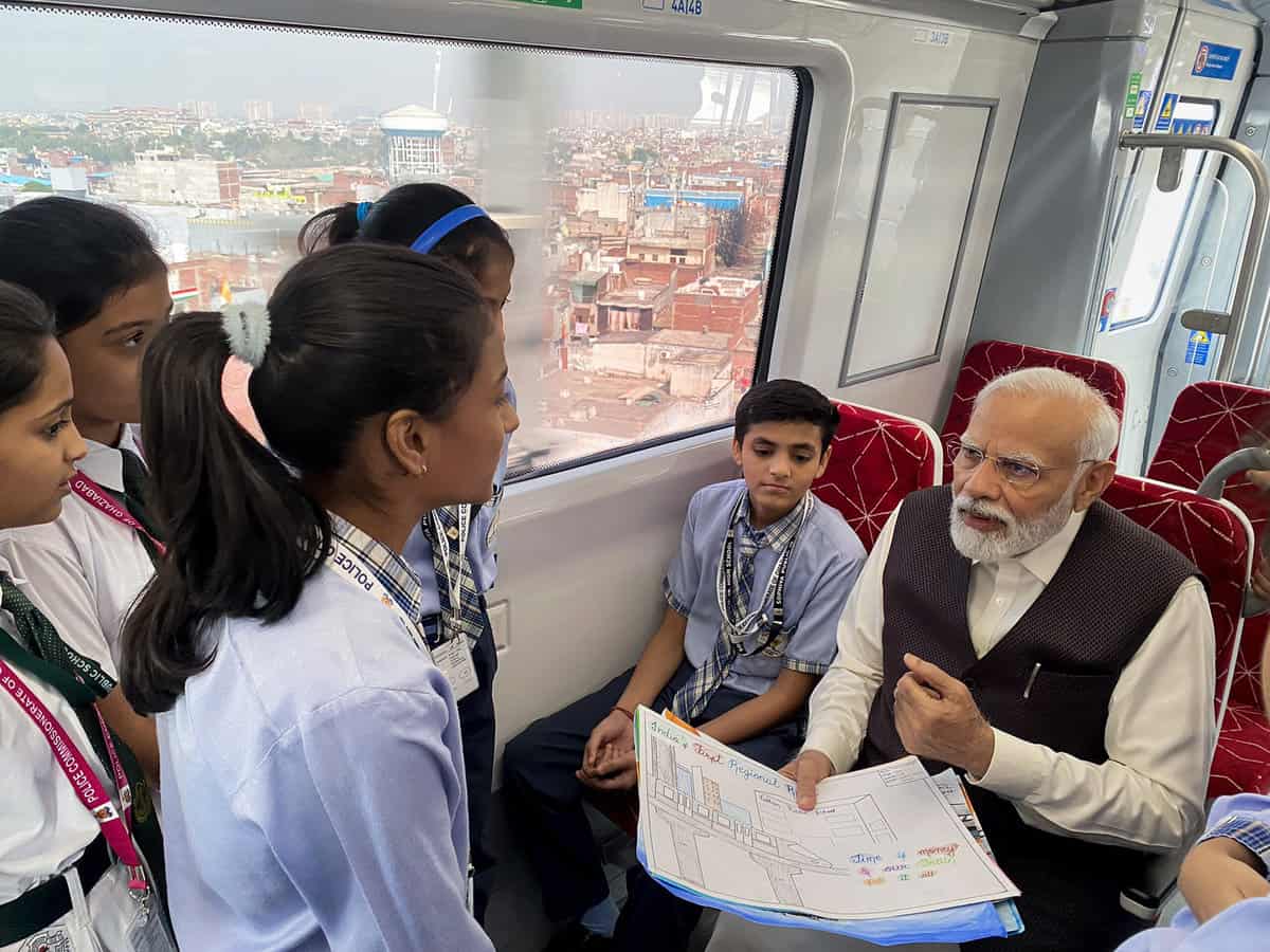 In pics: PM Modi flags off first train of Delhi-Meerut RRTS service