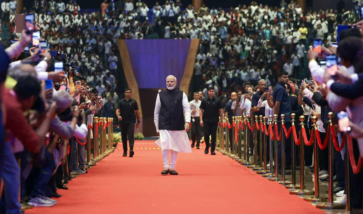 Prime Minister Narendra Modi at India Mobile Congress