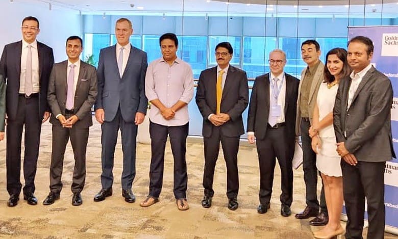 KTR launches Goldman Sachs new office in Hyderabad