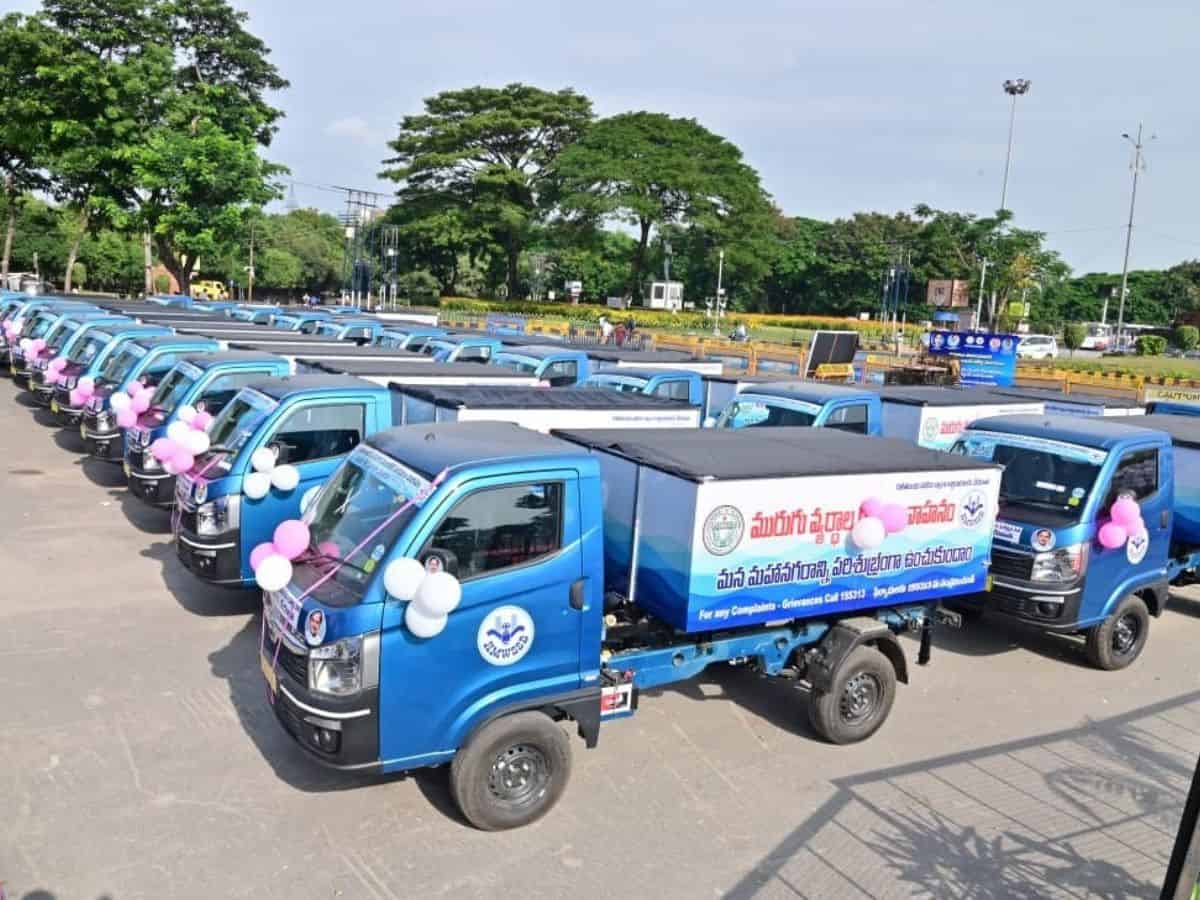 Hyderabad: 162 Silt Carting vehicles distributed under Dalit Bandhu