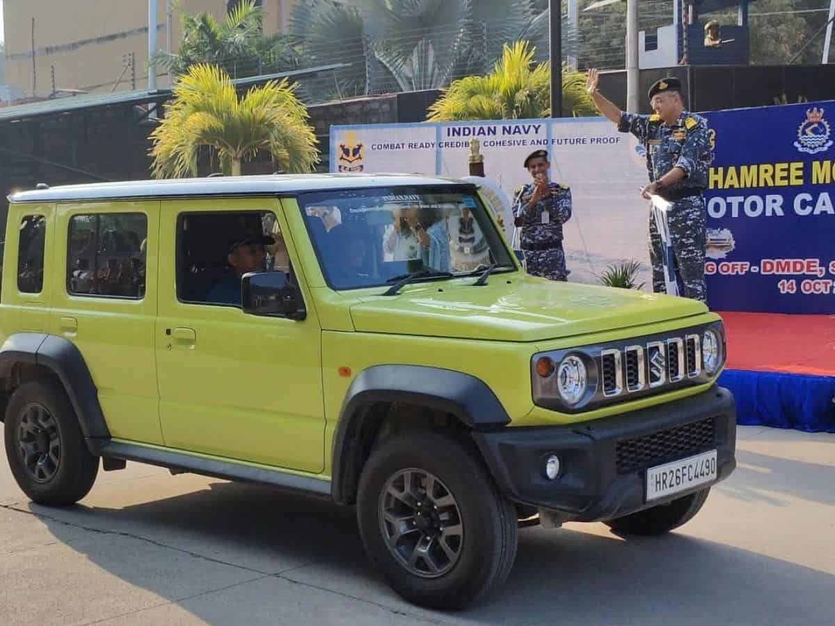 Indian Navy flags off 'Khamri Mo Sikkim' car rally from Hyderabad