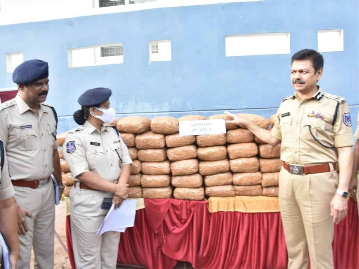 Hyderabad: Interstate peddlers arrested, 200 kg contraband ganja seized