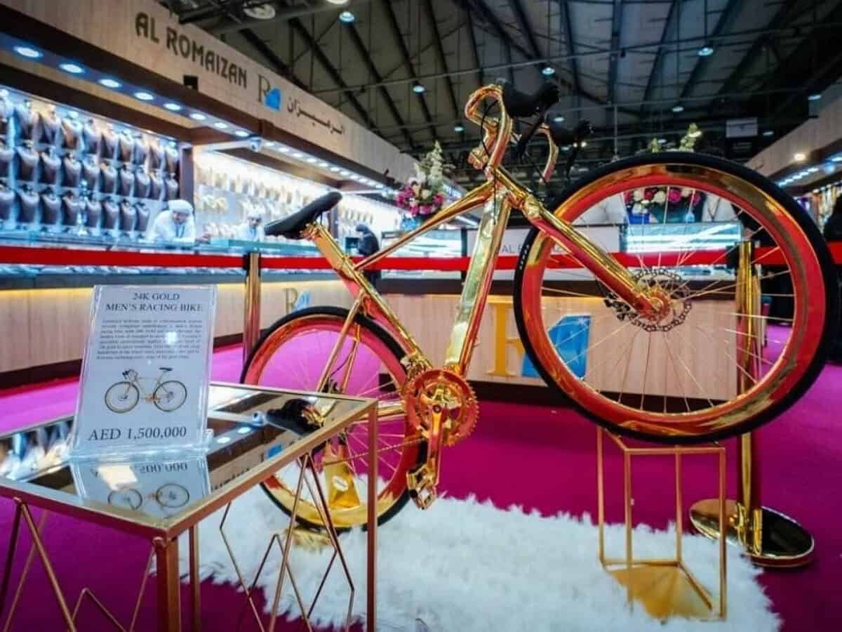 Dubai: This 24K gold men's racing bike cost at Rs 3 crore