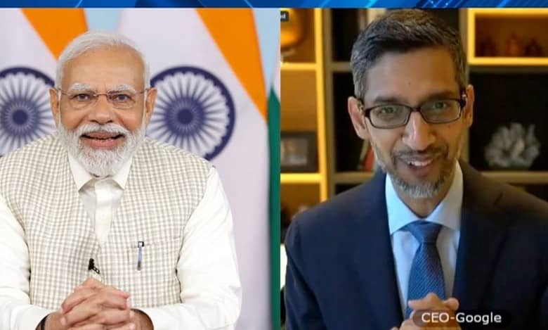 Google’s CEO Sundar Pichai and India’s PM Modi