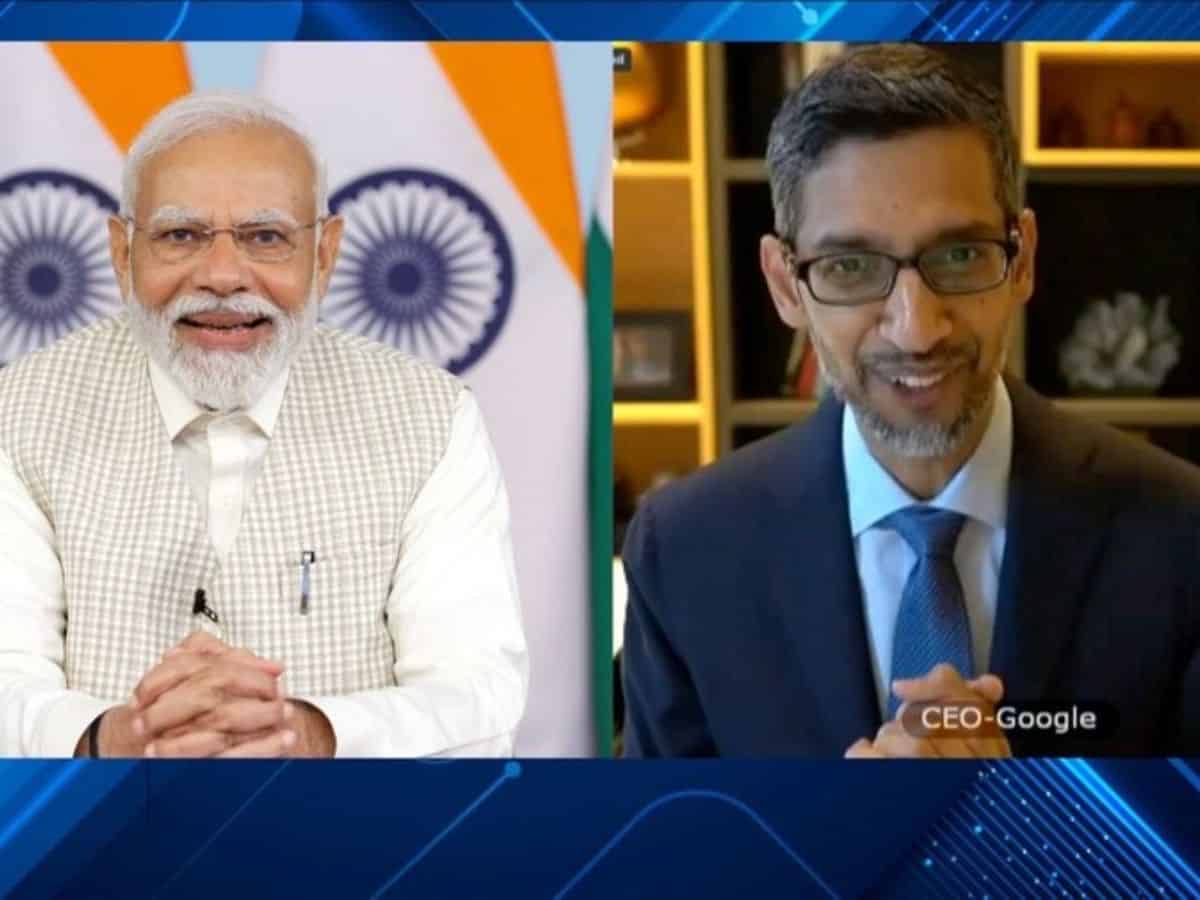 Google’s CEO Sundar Pichai and India’s PM Modi