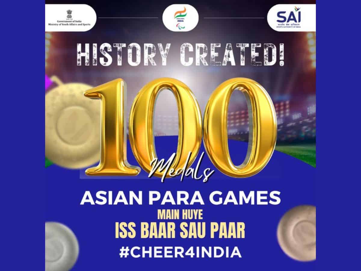 India create history, cross 100 medals at Asian Para Games