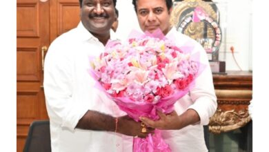 KTR and Nandikanti Sridhar