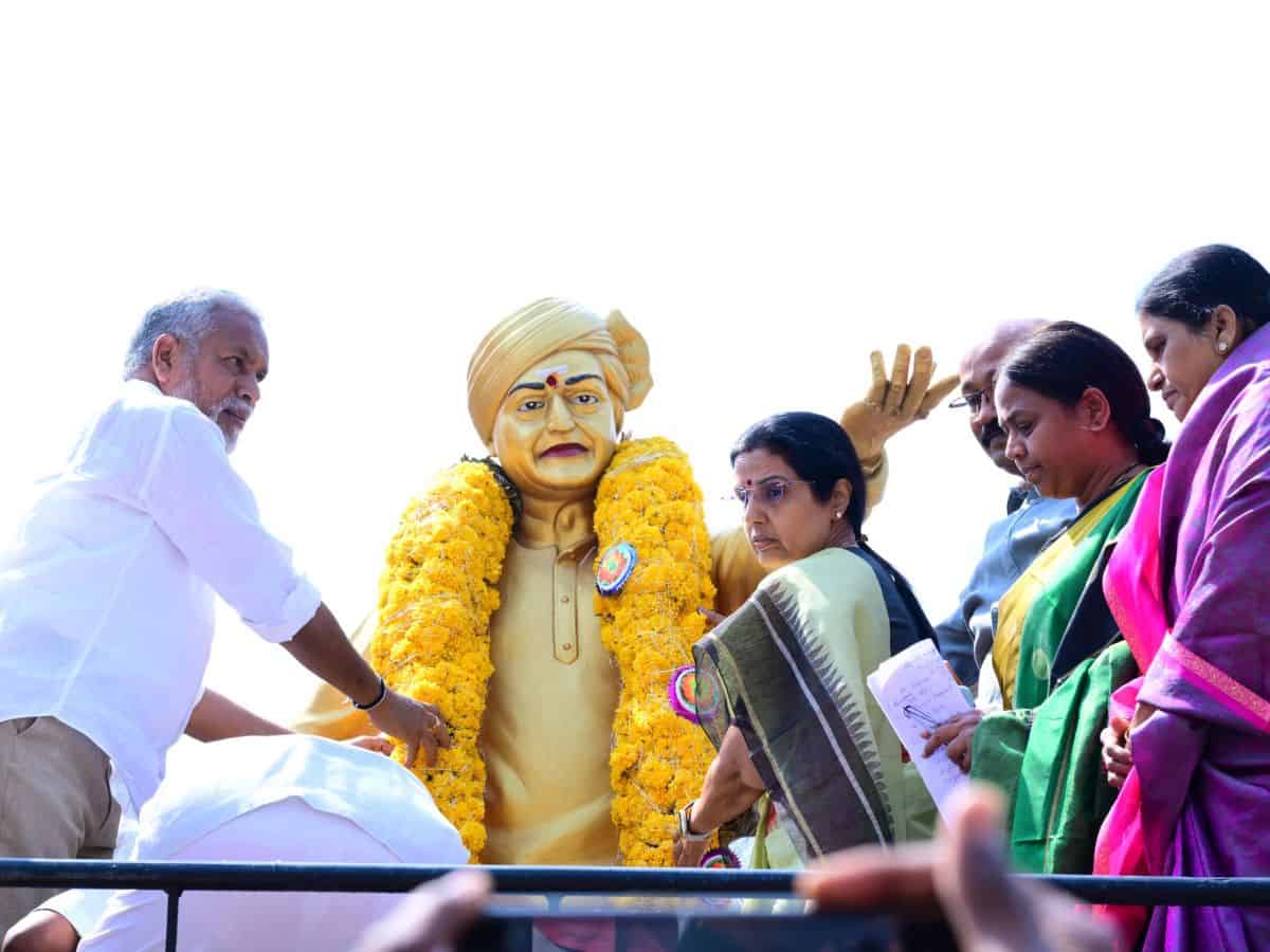 AP: Chandrababu Naidu's wife begins 'Nijam Gelavali' yatra