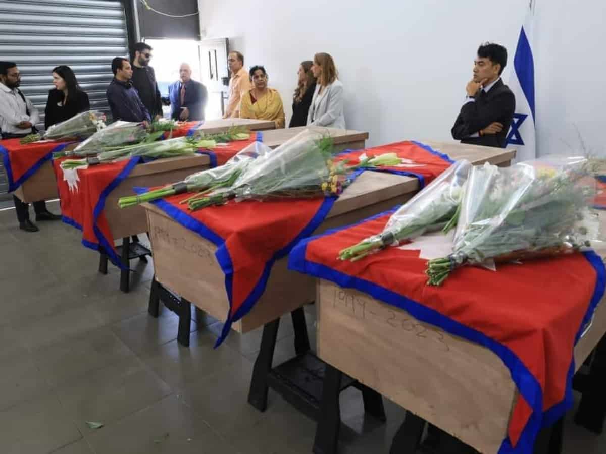 Bodies of four Nepali students killed in Israel arrive in Kathmandu