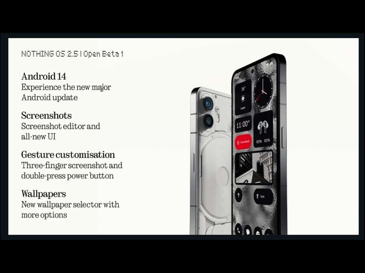 Nothing Phone (2) to get OS 2.5 update powered by Android 14
