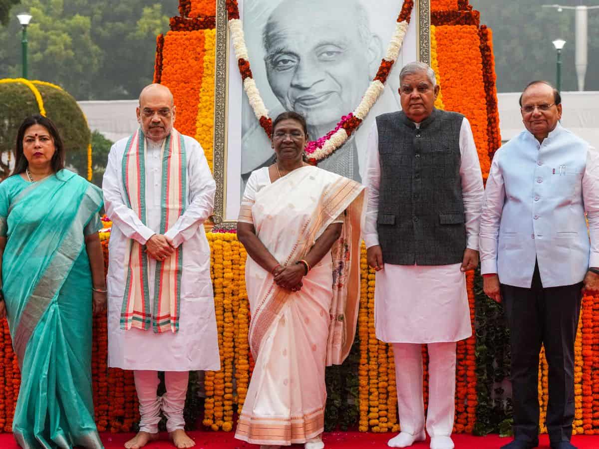 _Prez, VP, Amit Shah pay tributes to Sardar Patel