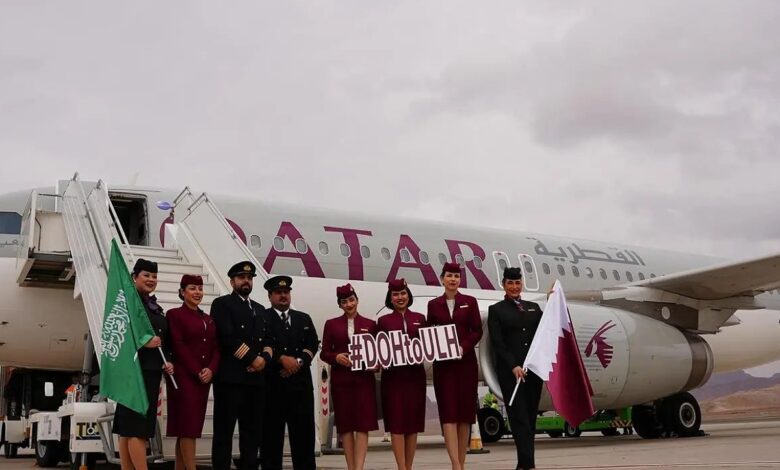 Qatar Airways’ first flight lands at Saudi Arabia’s Al Ula