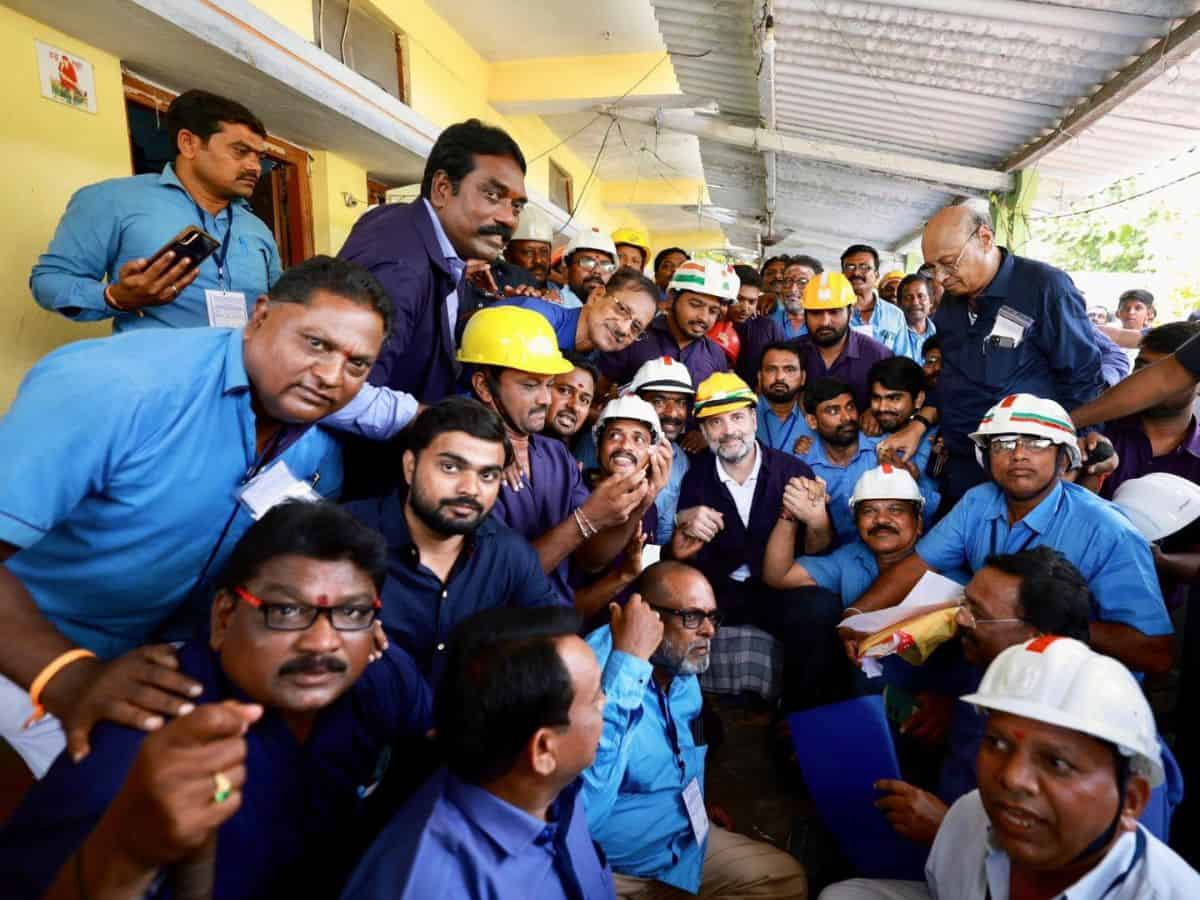Telangana: Rahul interacts with Singareni workers, vows to address issues