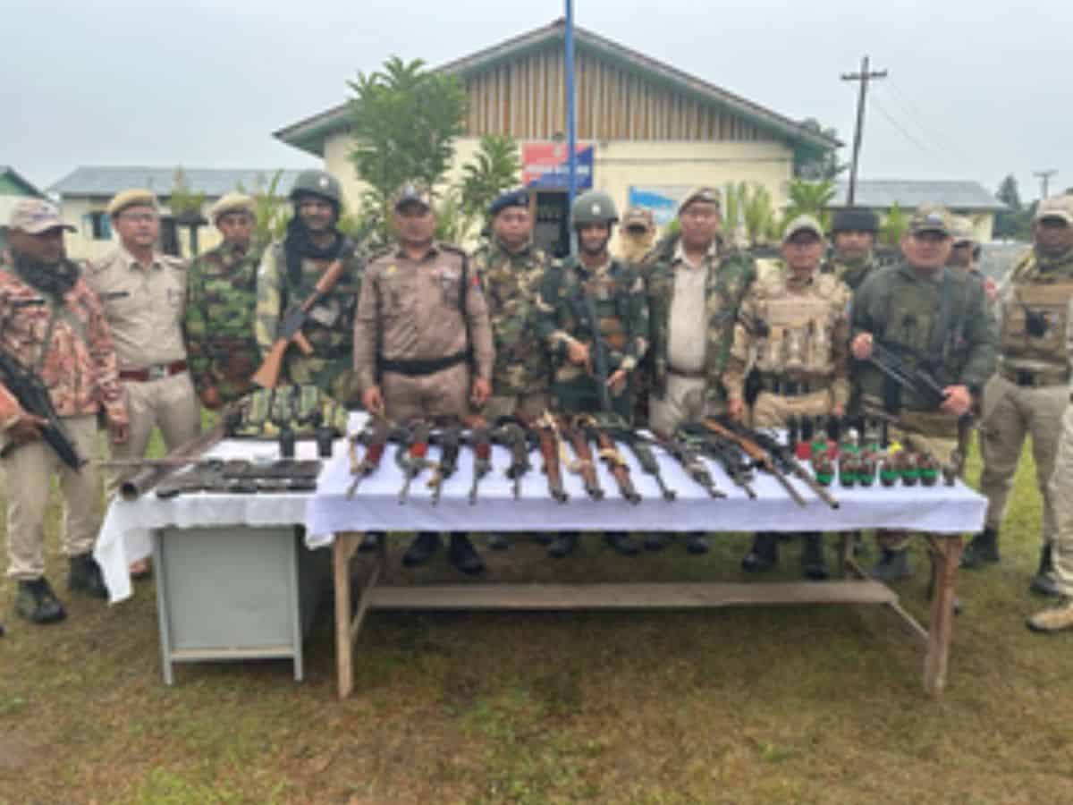 _Security forces in Manipur recovered 19 looted sophisticated arms from Manipur