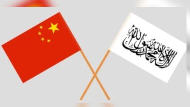 China and the Islamic Emirate of Afghanistan flag.