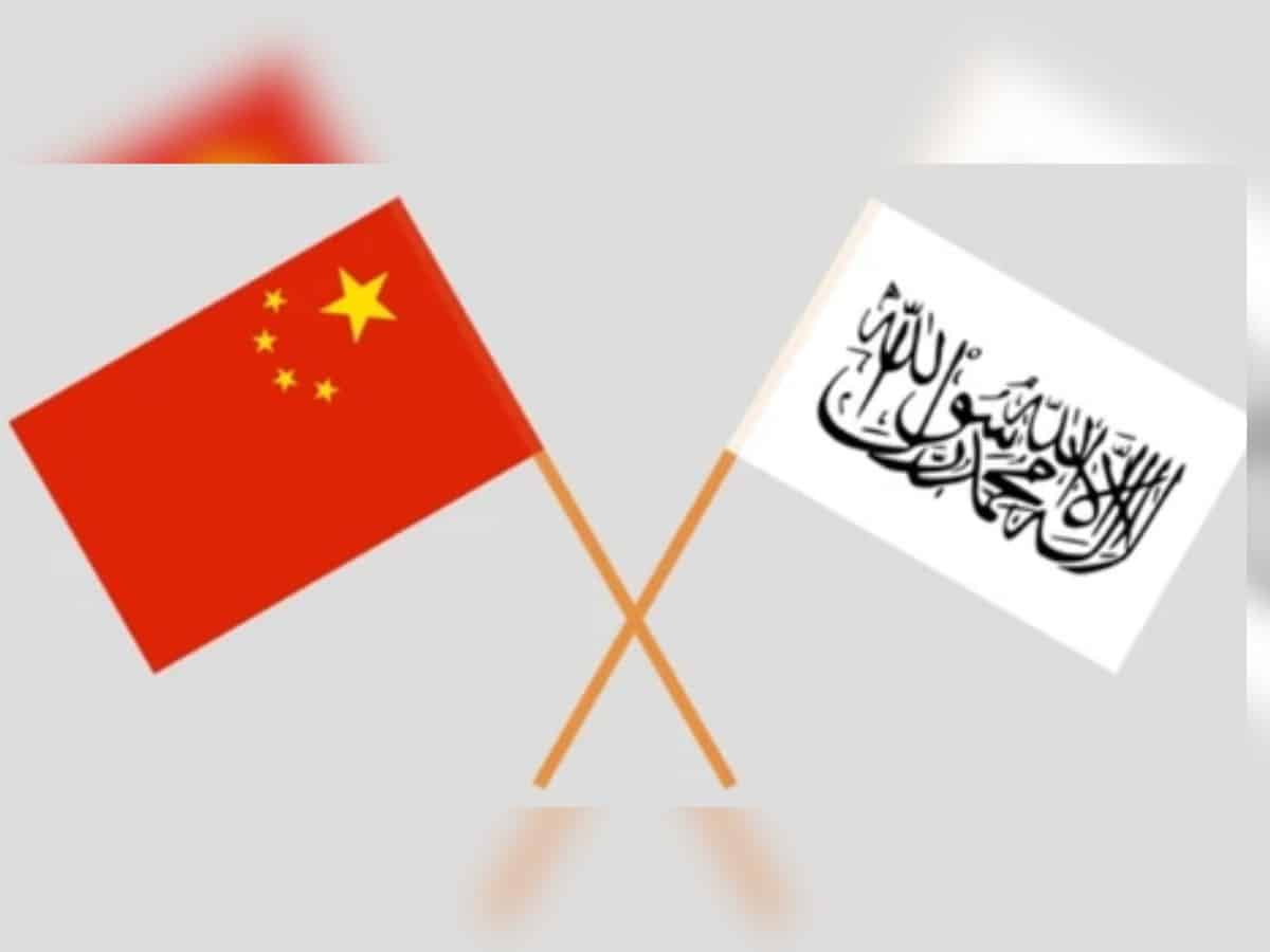 China and the Islamic Emirate of Afghanistan flag.