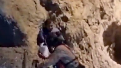 Video: Exhausted man rescued from Fujairah mountains after getting stuck