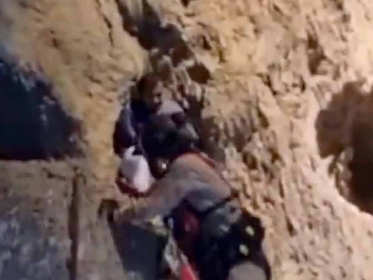 Video: Exhausted man rescued from Fujairah mountains after getting stuck