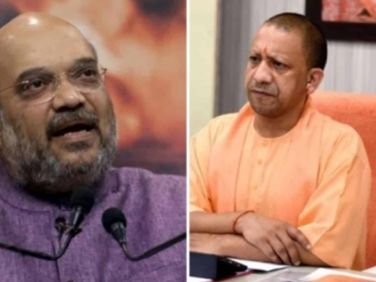 Union Minister Amit shah, UP shief Minister Yogi Adityanath