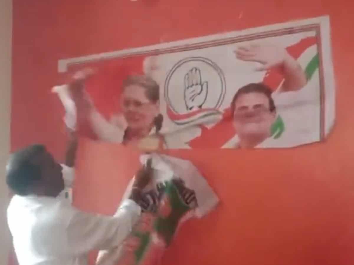 Telangana polls: Congress MLA denied ticket, angry supporters ransack office