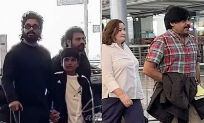 Tollywood celebrities flock to Hyderabad airport - Watch