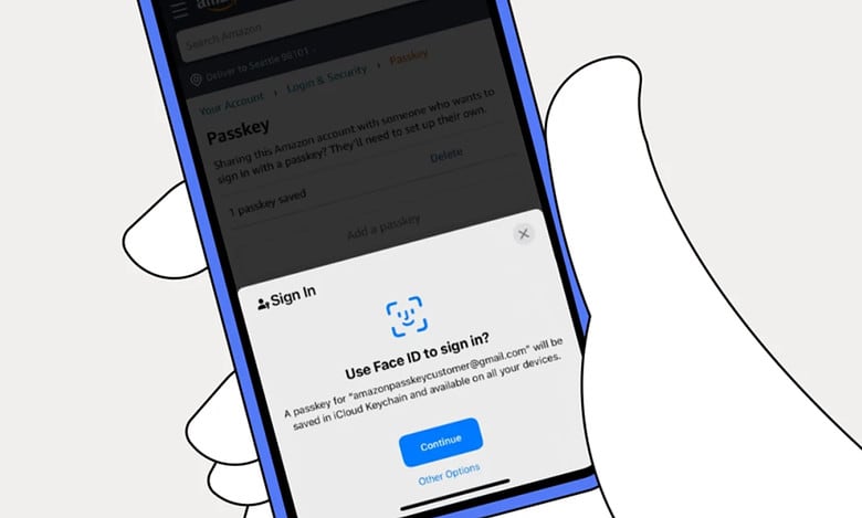 Amazon unveils passwordless passkeys for iOS and web users