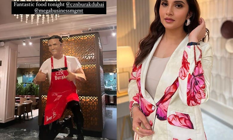 Sania Mirza at CZN Burak's luxurious restaurant in Dubai