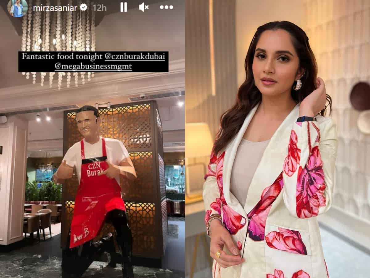 Sania Mirza at CZN Burak's luxurious restaurant in Dubai