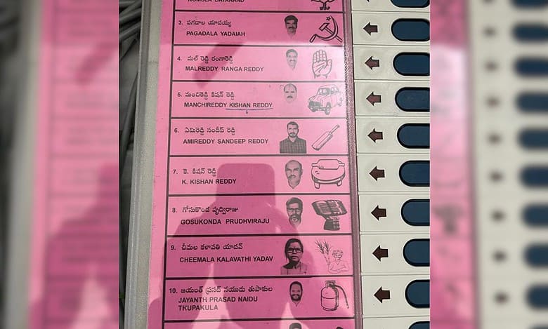 Congress finds line drawn under BRS candidate's name on EVM