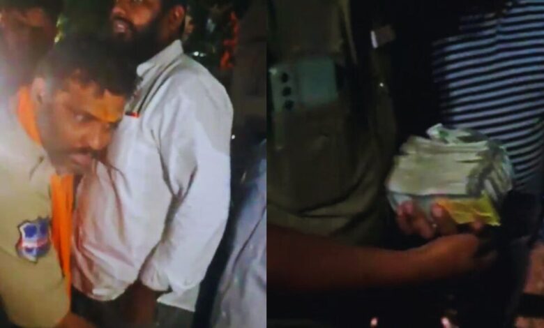 BRS Khairtabad candidate's staff caught distributing cash