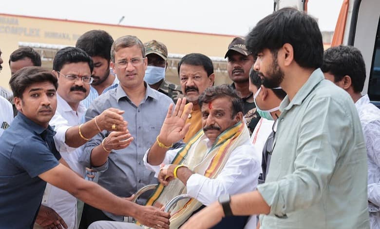 Telangana: On wheels, BRS's K Prabhakar Reddy files nomination from Dubbak