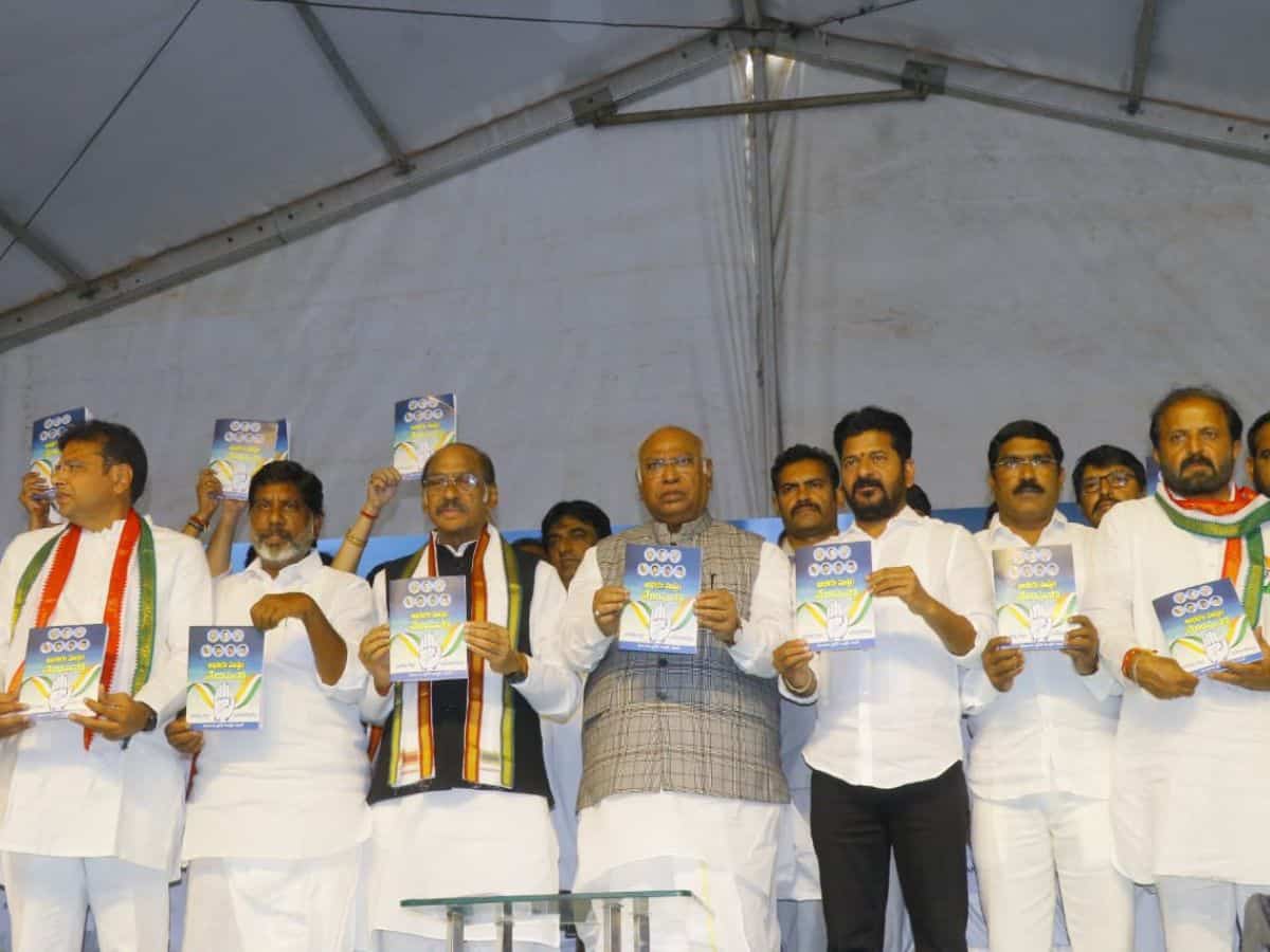 Telangana Congress releases manifesto, job calendar vows to fill 2L posts in 1 yr