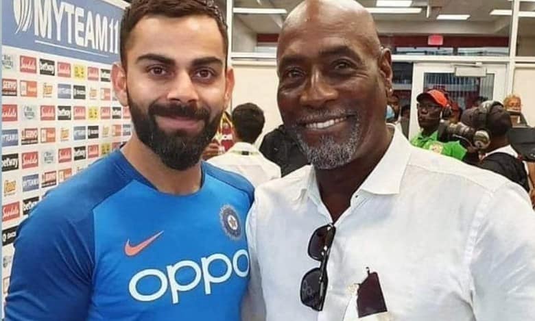 Cricketer Virat Kohli and Vivian Richards