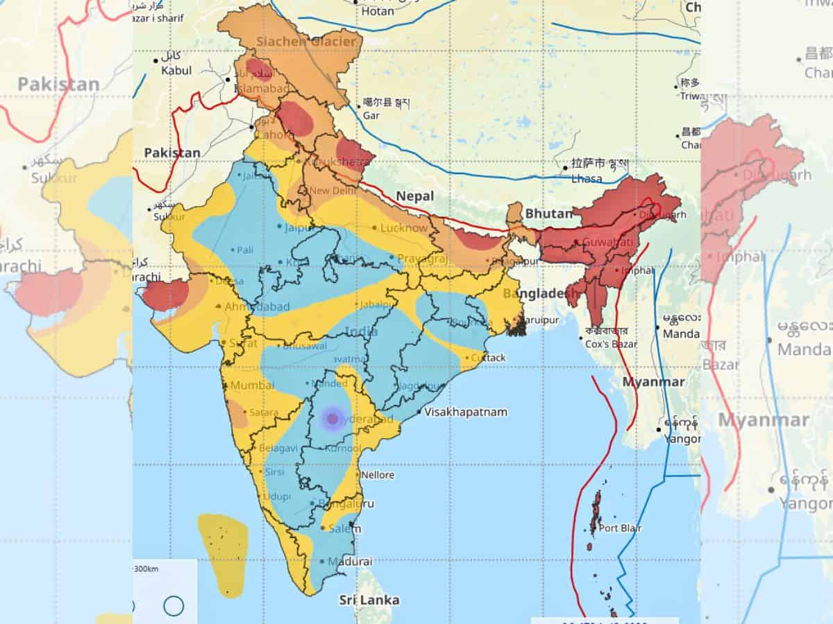 Telangana: 2.5 magnitude Earthquake hits 25 kms East of Hyderabad