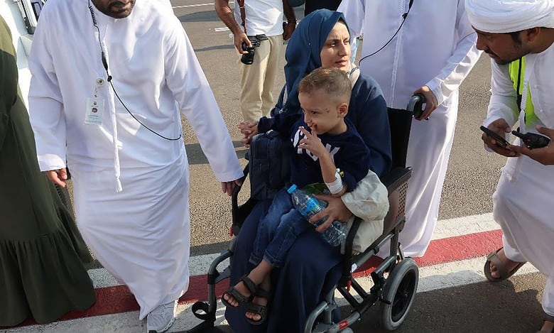 First batch of injured Gaza children arrives in UAE